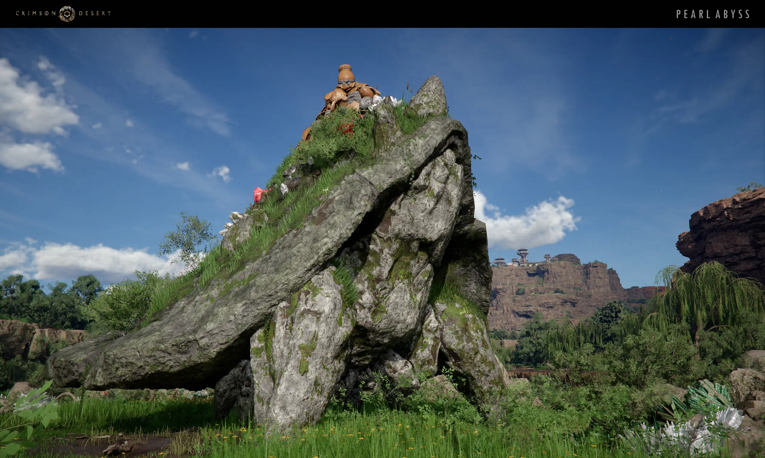 Official Crimson Desert Fan Kit screenshot of the Queen Stoneback Crab boss